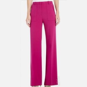 BCBGMAXAZRIA Jaclyn fuschia high waist wide leg pants